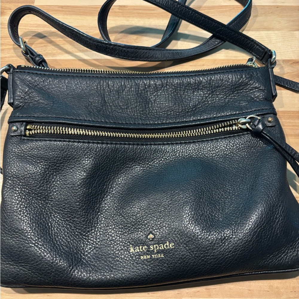 Kate Spade Black Pebbled Leather Crossbody Bag